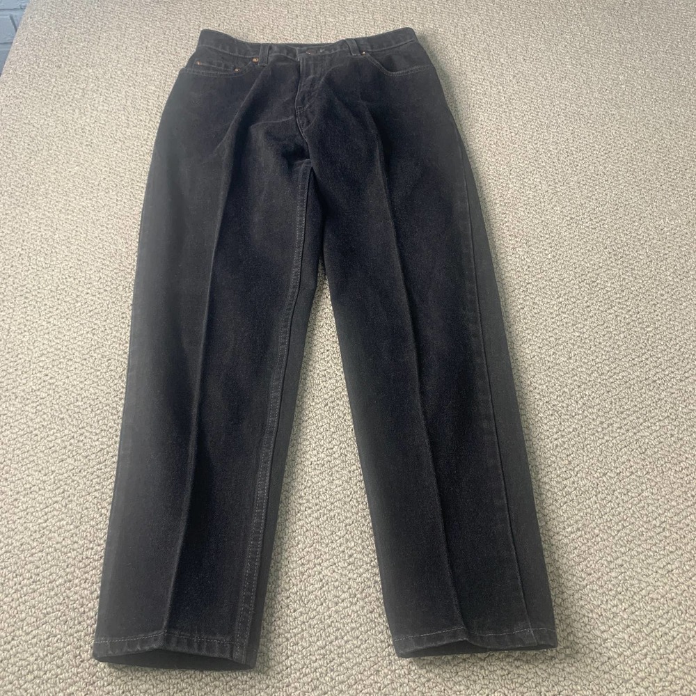 Levi's 550 Womens Jeans Size 10P Black Denim Tapered Leg Relaxed‎ Fit Pockets